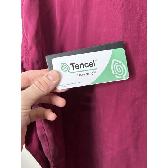 Dear John Long Sleeve Tencel Maroon Red Women’s Button Down Top Size Large NWT - Picture 7 of 9